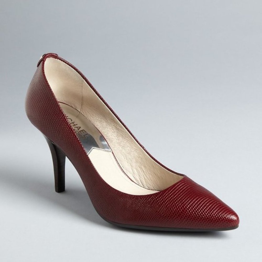 Michael Kors Bordeaux Leather Pumps